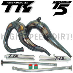 Toomey Racing T5S Steel Banshee YFZ350 Pipes