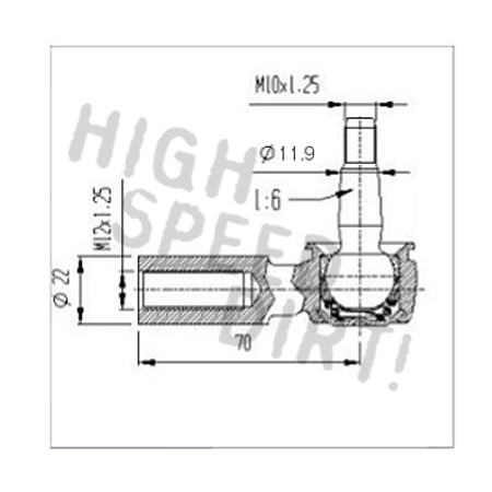 FRAP 3085 Laeger's Suzuki LTR450, LTZ400 2005 up Lower Ball Joint FRAP 3085 Laeger's Suzuki LTR450, LTZ400 2005 up Lower Ball Joint Drawing