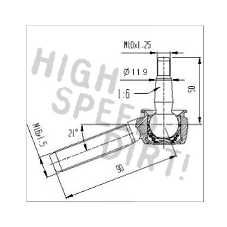 FRAP 3086 Laeger's Suzuki LTR450, LTZ400 2005up Upper Ball Joint FRAP 3086 Laeger's Suzuki LTR450, LTZ400 2005up Upper Ball Joint Drawing