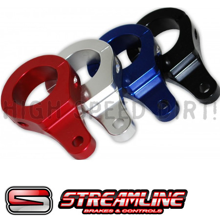 Multi Fit Streamline ATV Quad Steering Stabilizer Clamp Colors - Silver, Blue, Red, Black