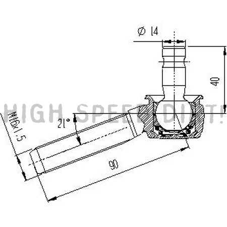 21º Yamaha Blaster Frap Upper Ball Joint