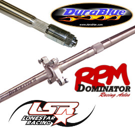 RPM Dominator, Lone Star Axcalibar and Durablue Eliminator Axles