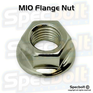 (8) SpecBolt M10 Flange Nut Nickel Wurks