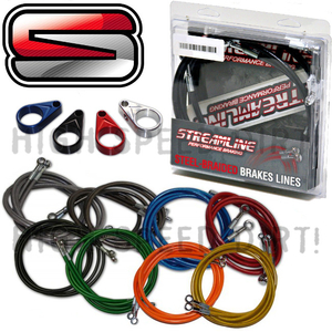 Polaris Outlaw Streamline front brake lines & clamps Polaris Outlaw Streamline front brake lines & clamps