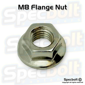 (8) SpecBolt M8 Flange Nut Nickel Wurks