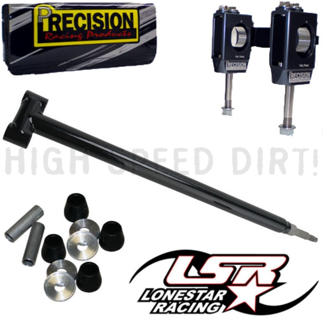 LoneStar Racing LSR Steering Stem Yamaha Raptor 700 1 /& 7//8 HandleBar Clamp 3