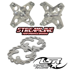 YFZ450 Lonestar Front Hubs Streamline Discs