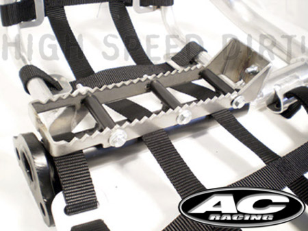 Honda TRX450R AC Racing MX Peg left side view footpeg 450R AC Racing MX Peg left side view foot peg