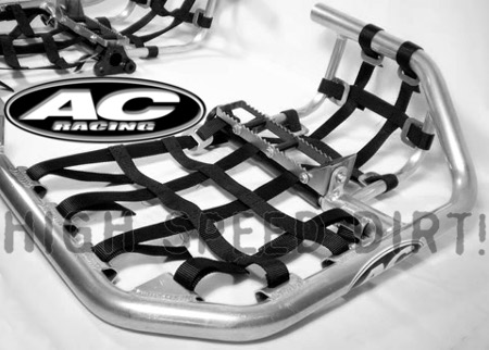 Part# 05-4125 Honda TRX450R AC Racing MX Peg left side view nerf, heel guard and peg 450R AC Racing MX Peg left side view nerfbar, heel guard and peg