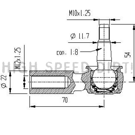 Yamaha Frap Lower Ball Joint Drawing