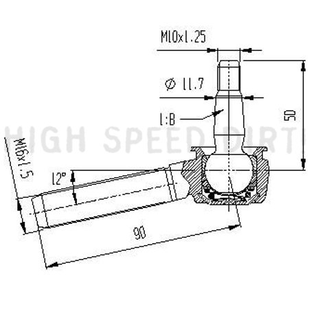  Frap Yamaha Upper 12º Ball Joint Drawing