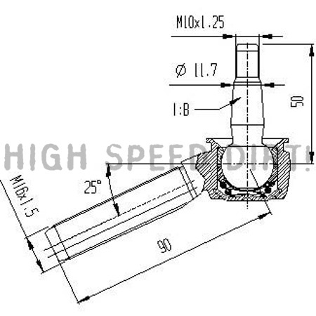 25º Yamaha Banshee YFZ350 / Raptor 125 250 350 Frap Upper Ball Joint